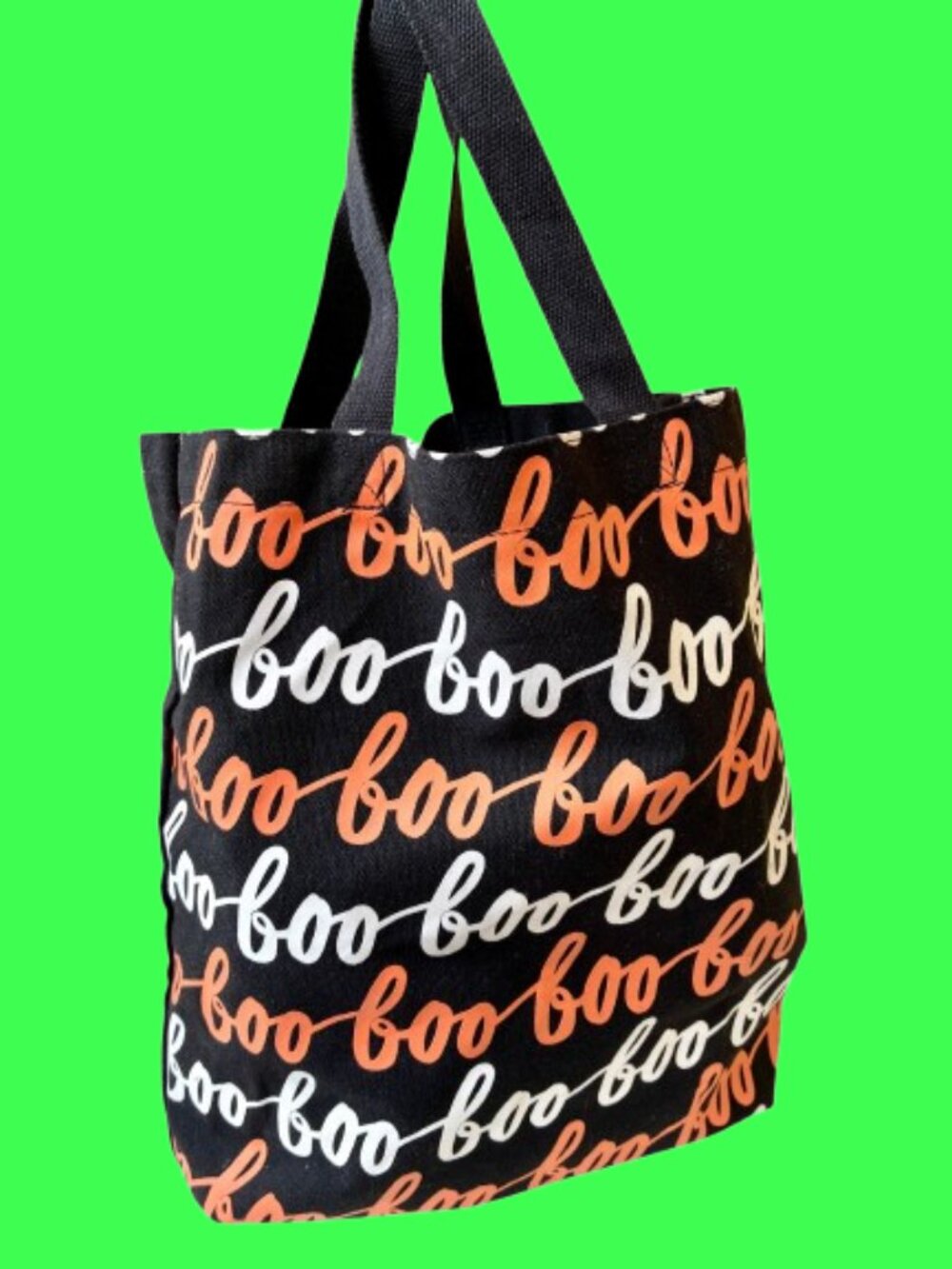 Halloween Shopping Tote Trick-Or-Treat Bag Eco Reusable Fabric BOO